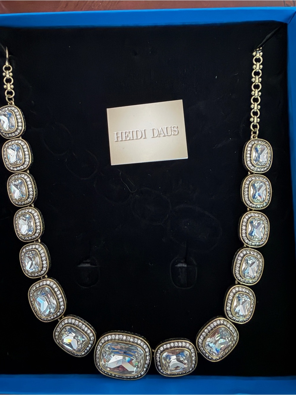 Beyond Gorgeous HEIDI DAUS Vintage Necklace Clear Crystal 16-20" EUC w/ Box - Picture 6 of 8